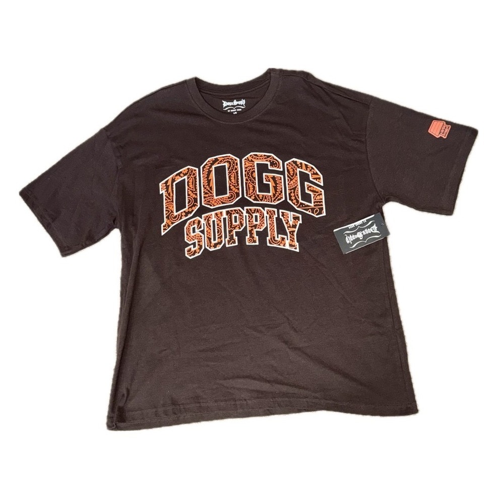 DOGG SUPPLY BY SNOOP DOGG NWT Paisley Graphic T-Shirt Brown | Men's Size L